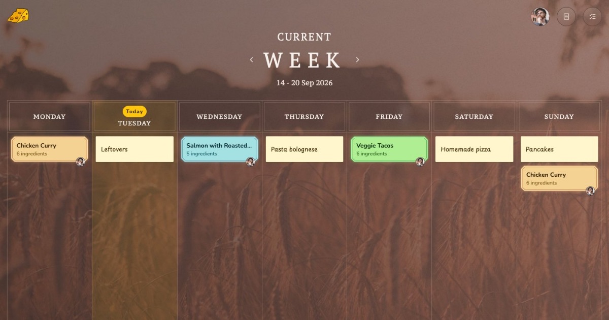 I built a mealplanner